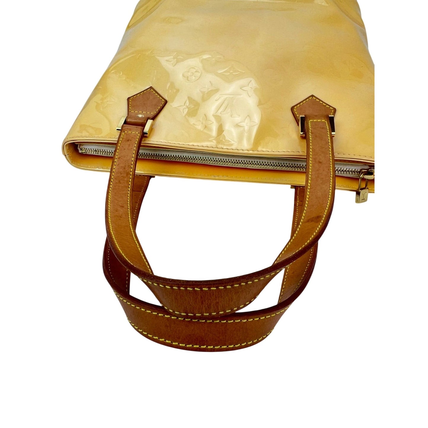 
                  
                    Louis Vuitton Vintage Houston Vernis Patent Leather Yellow Shoulder Bag
                  
                