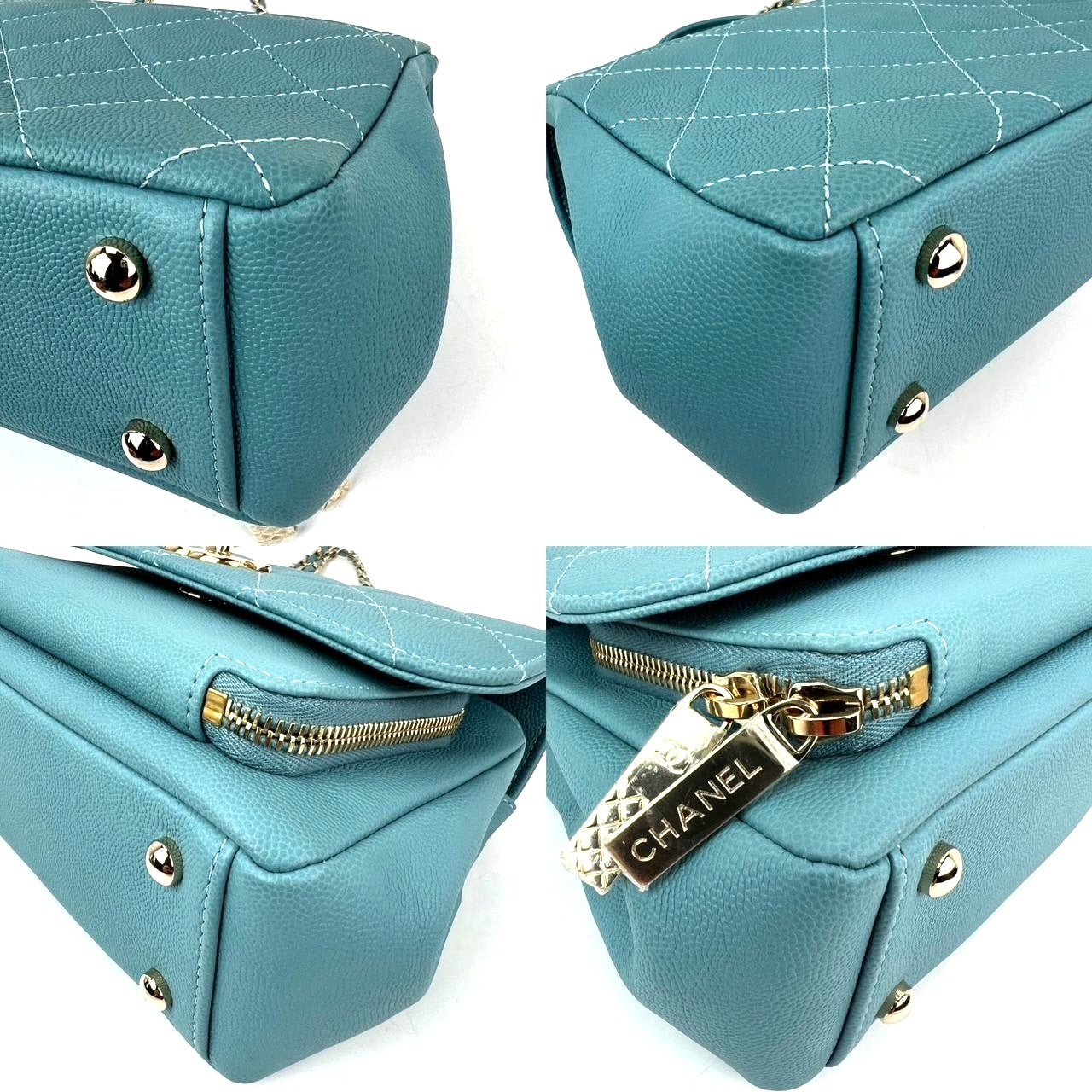 
                  
                    Chanel Caviar Quilted Small Business Affinity Blue Crossbody Bag
                  
                