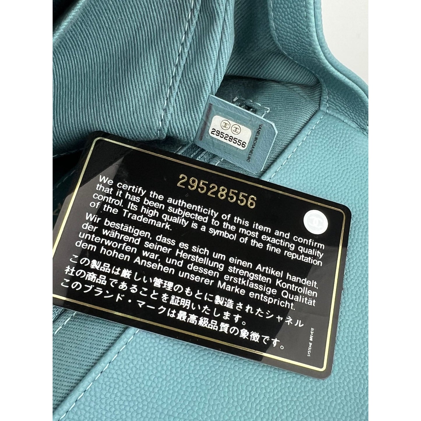 
                  
                    Chanel Caviar Quilted Small Business Affinity Blue Crossbody Bag
                  
                
