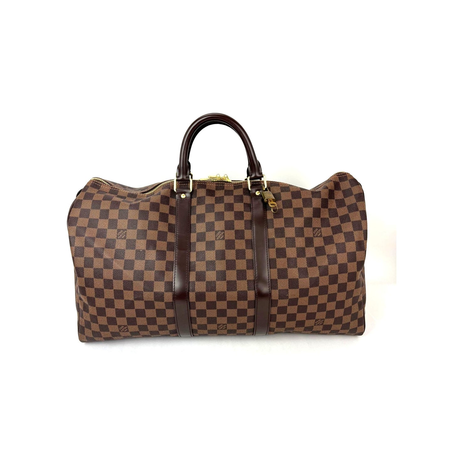 
                  
                    Louis Vuitton Keepall 50 Damier Ebene Canvas Duffle Bag
                  
                