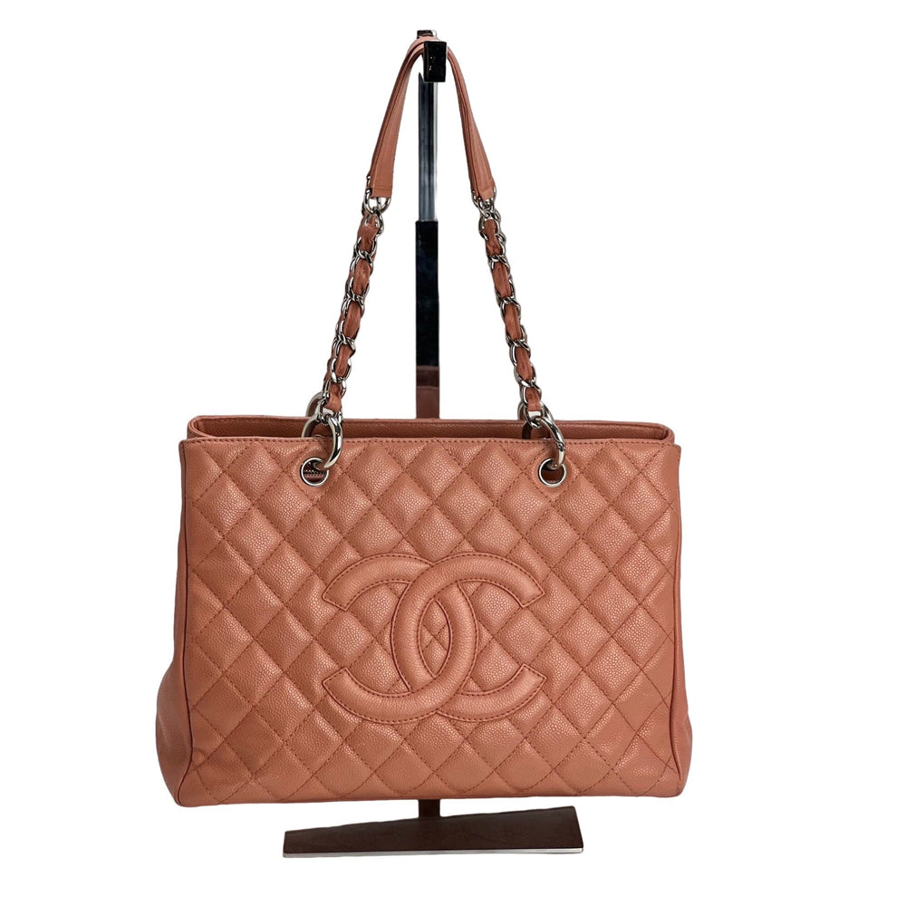 CHANEL Caviar Quilted Grand Shopping Tote GST Coral Bag – Debsluxurycloset