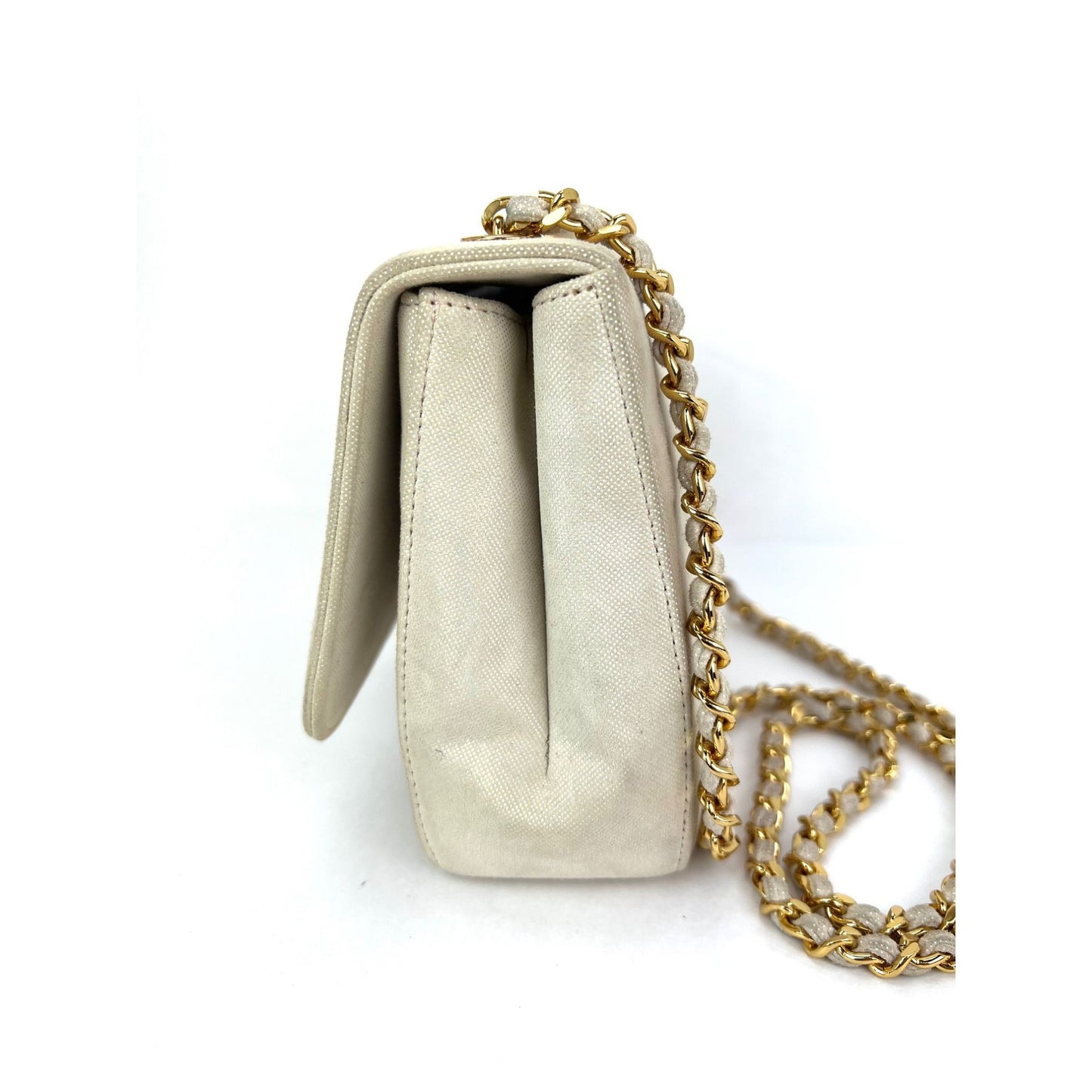 
                  
                    Chanel Vintage Flower Power Iridescent Camellia Suede Shoulder Bag
                  
                