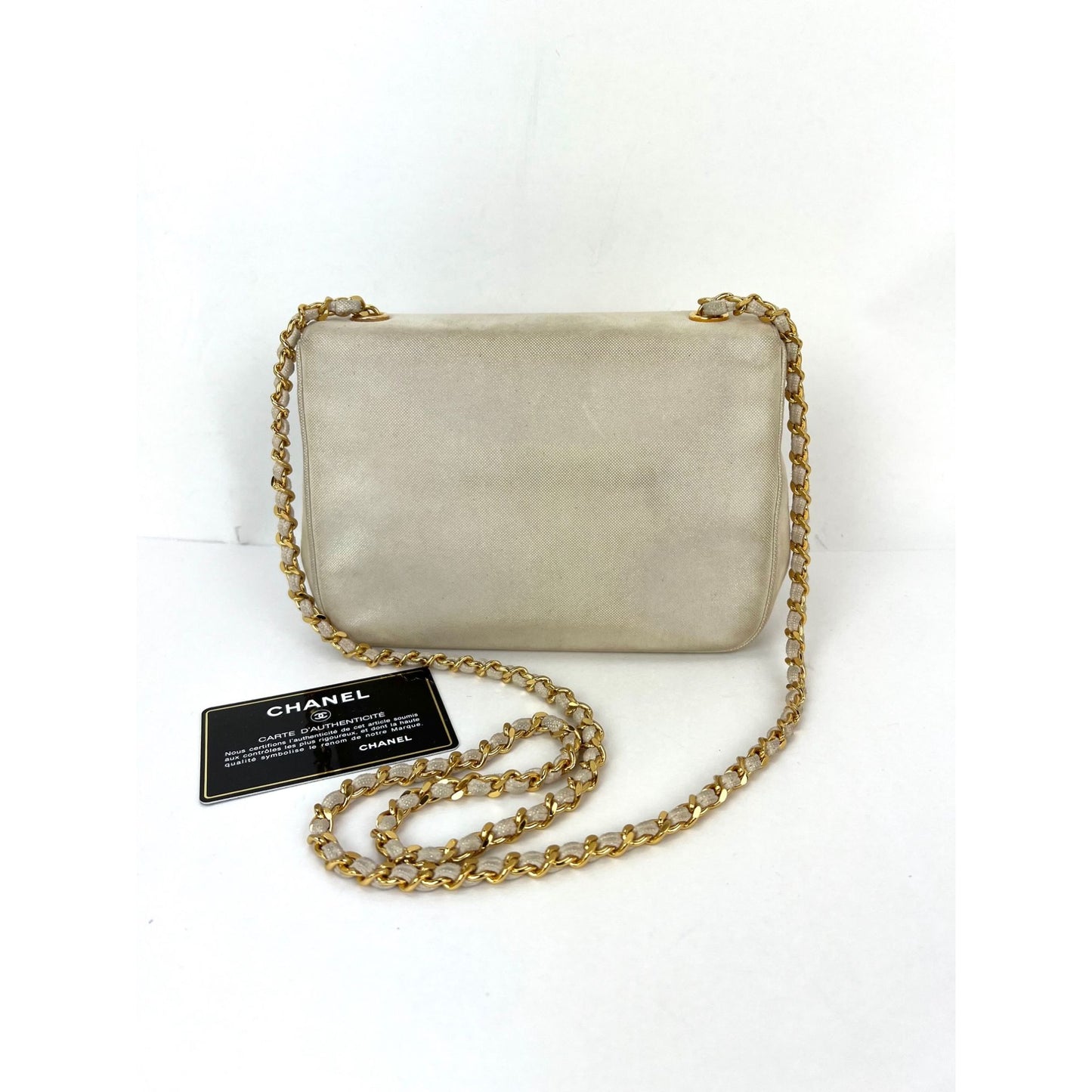 
                  
                    Chanel Vintage Flower Power Iridescent Camellia Suede Shoulder Bag
                  
                