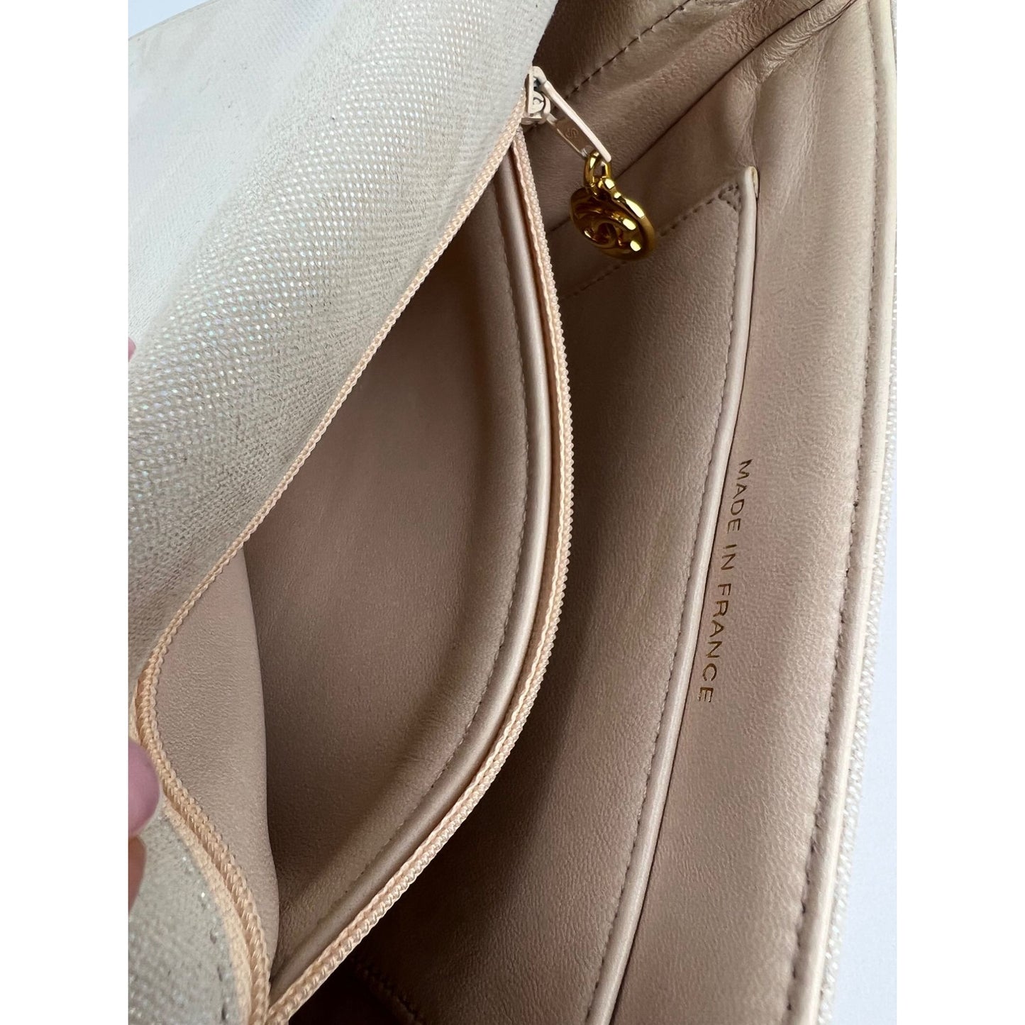 
                  
                    Chanel Vintage Flower Power Iridescent Camellia Suede Shoulder Bag
                  
                