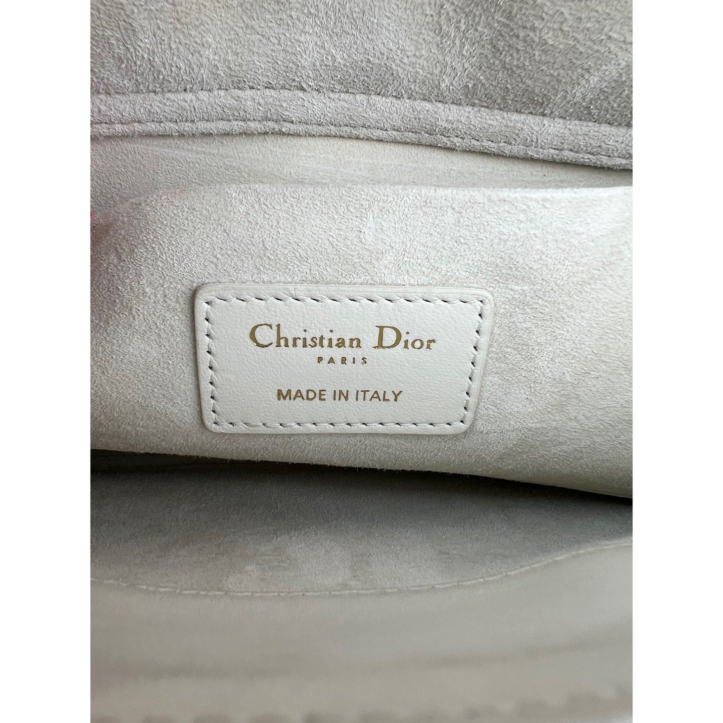 
                  
                    Christian Dior Lambskin Latte Cannage Medium Lady D-Joy White Shoulder Bag
                  
                
