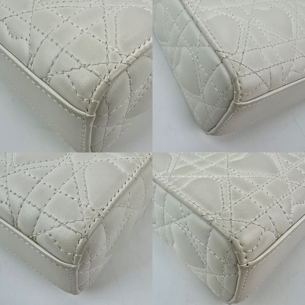 
                  
                    Christian Dior Lambskin Latte Cannage Medium Lady D-Joy White Shoulder Bag
                  
                