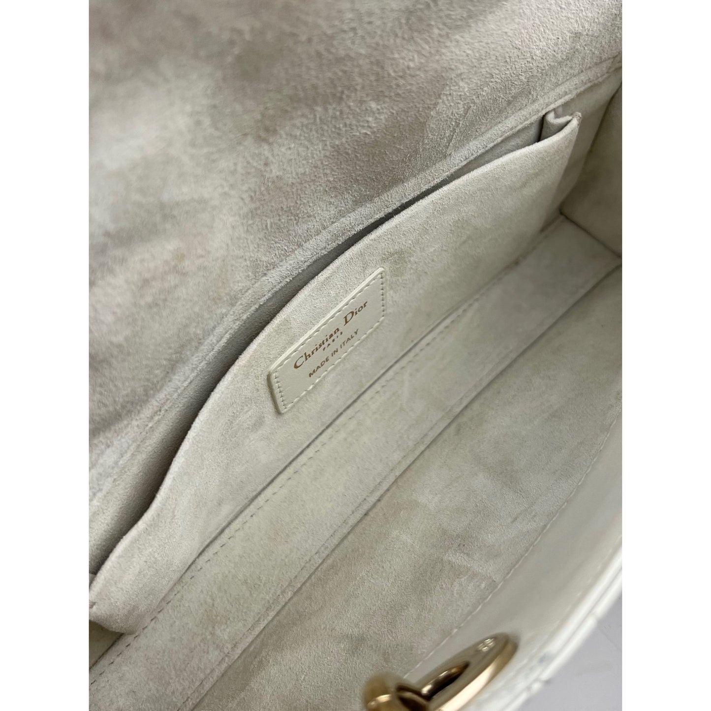 
                  
                    Christian Dior Lambskin Latte Cannage Medium Lady D-Joy White Shoulder Bag
                  
                