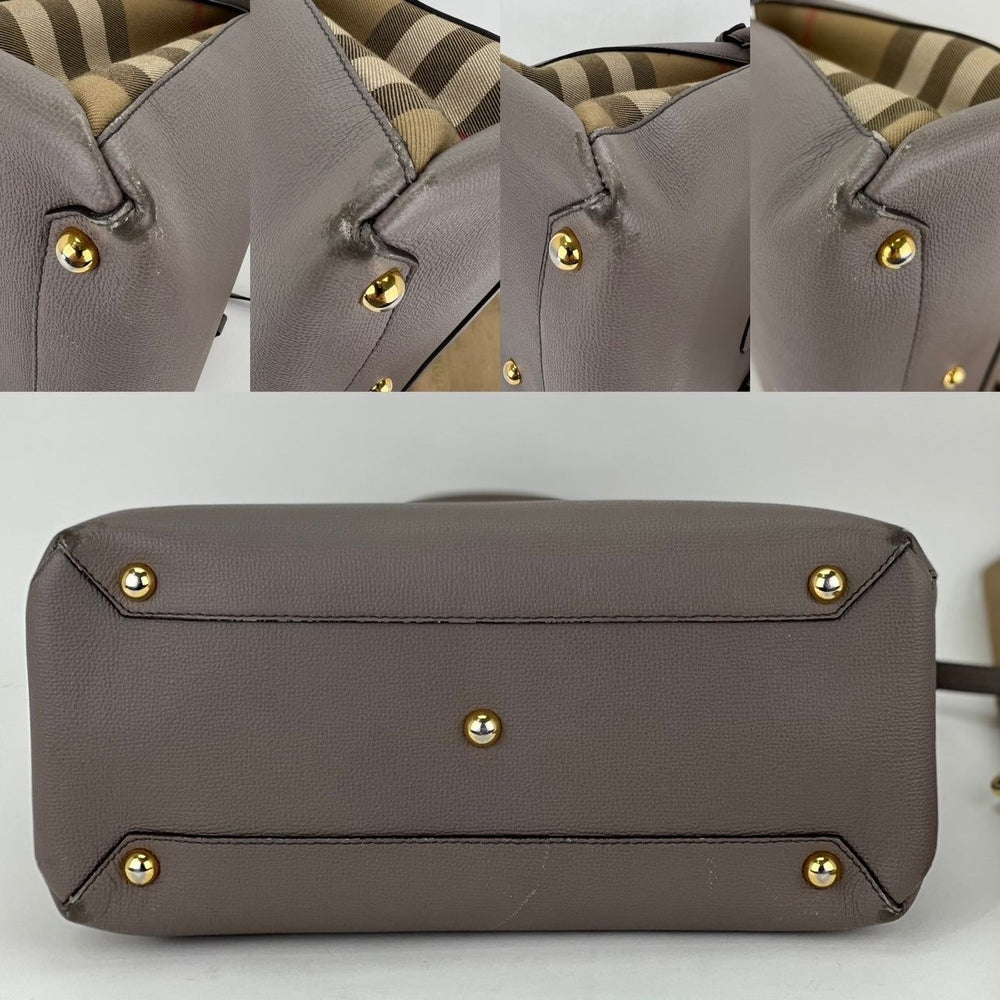 Buy Tote Bag Handbag Authentic Burberry Medium Banner in Leather