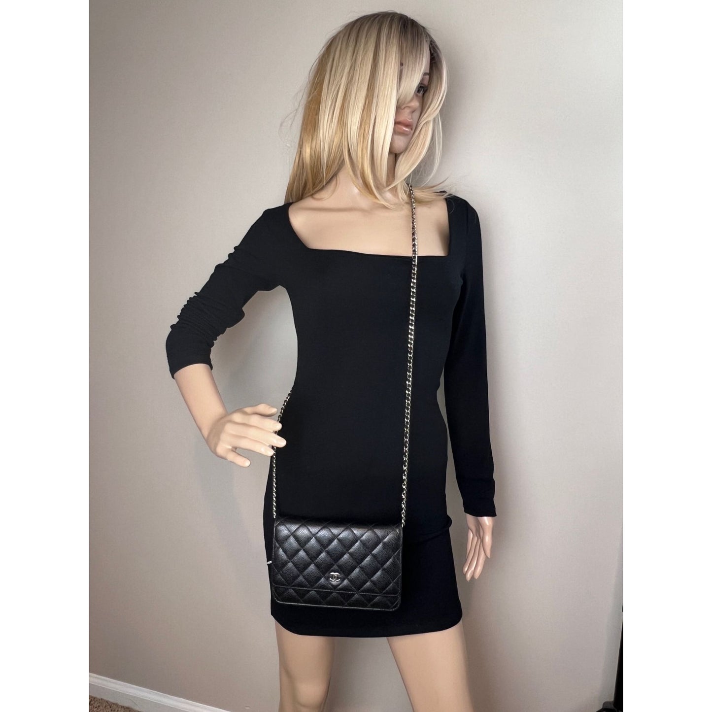 
                  
                    Chanel Black Quilted Smooth Lambskin Wallet on a Chain Clutch Bag
                  
                