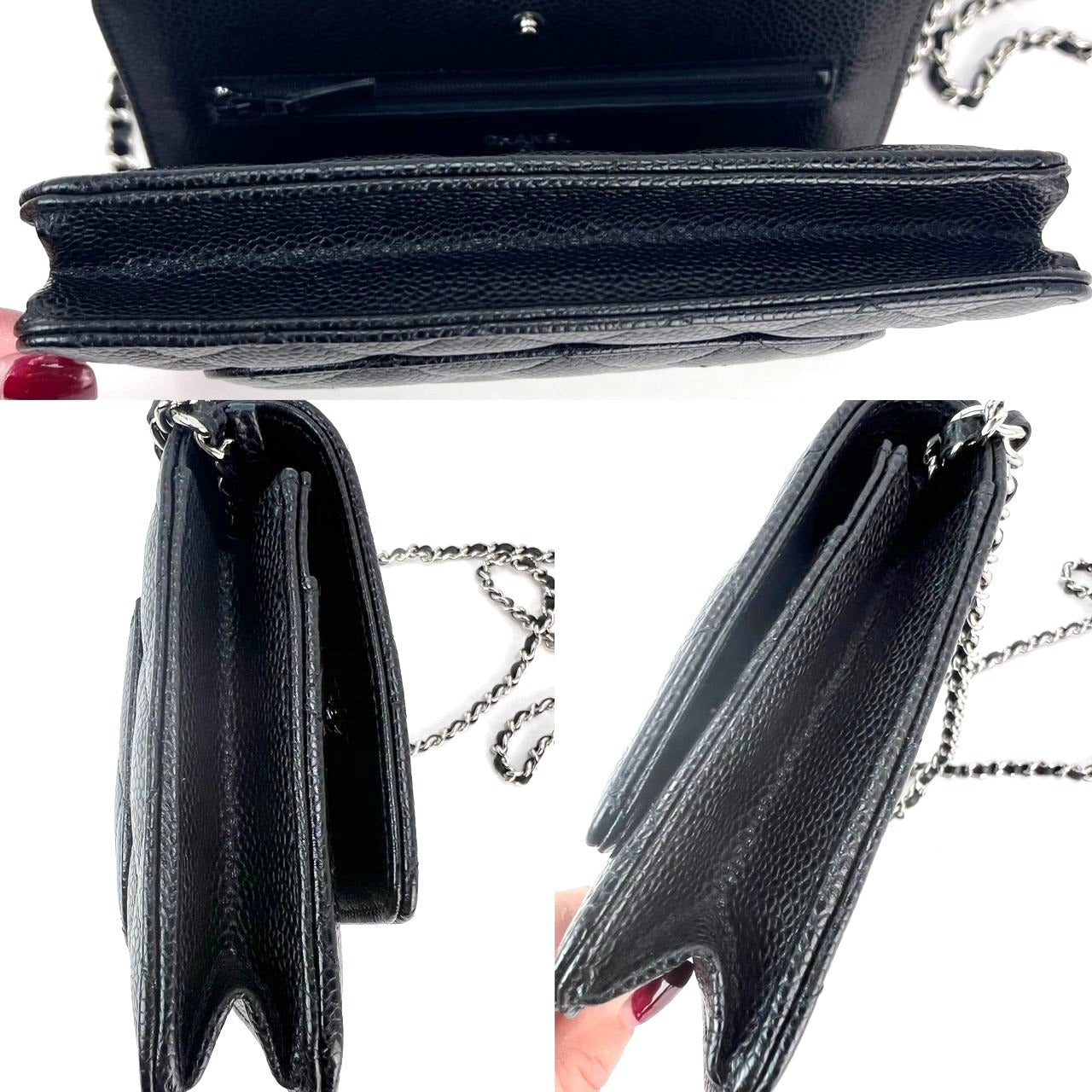 
                  
                    Chanel Black Quilted Smooth Lambskin Wallet on a Chain Clutch Bag
                  
                