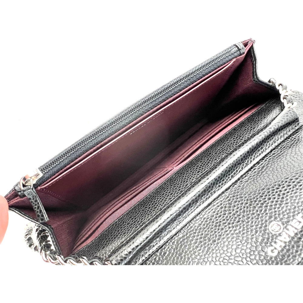 
                  
                    Chanel Black Quilted Smooth Lambskin Wallet on a Chain Clutch Bag
                  
                