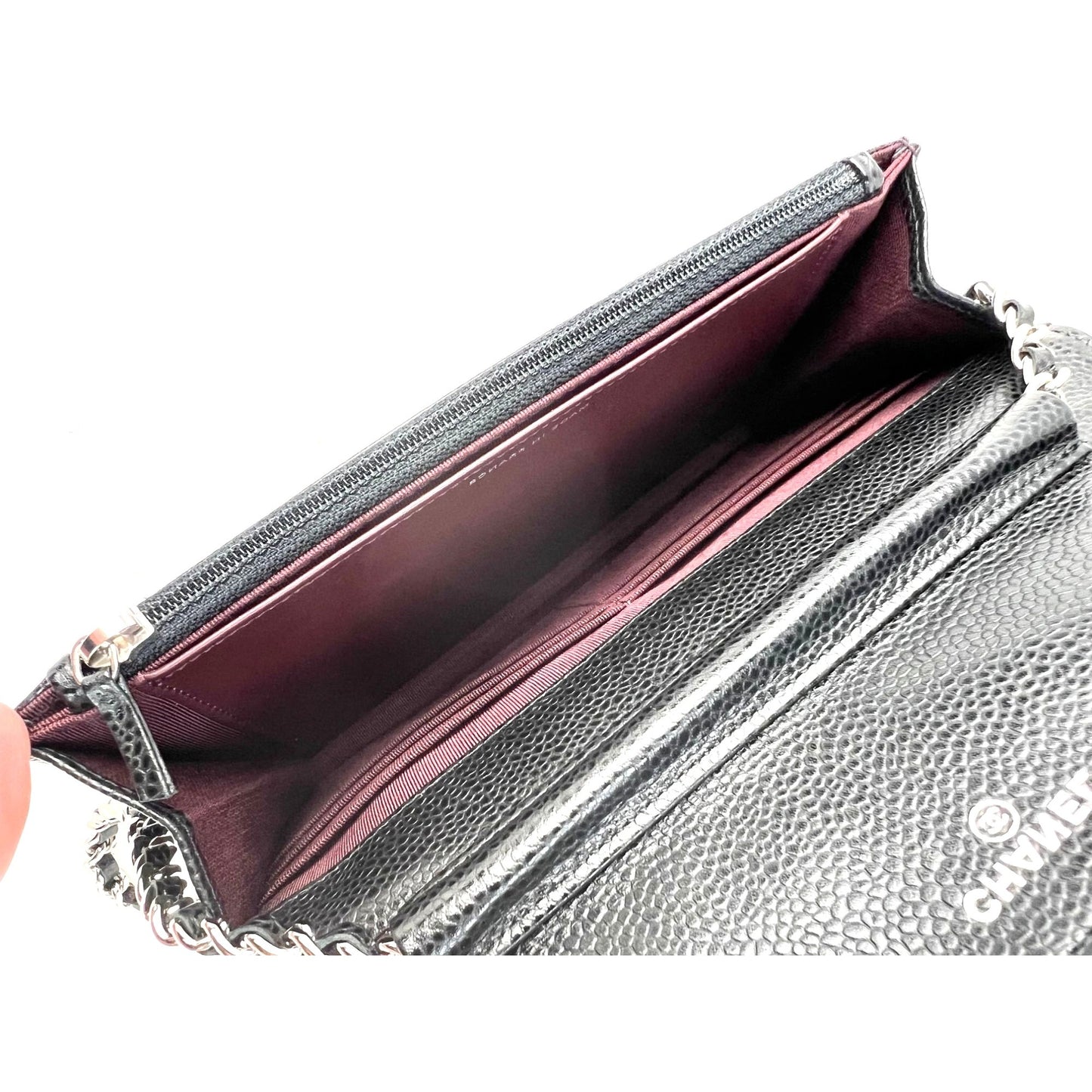 
                  
                    Chanel Black Quilted Smooth Lambskin Wallet on a Chain Clutch Bag
                  
                