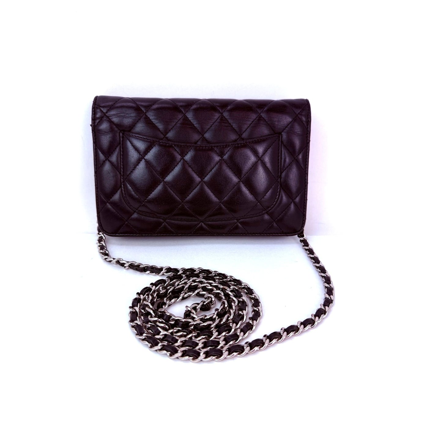 
                  
                    Chanel Black Quilted Smooth Lambskin Wallet on a Chain Clutch Bag
                  
                