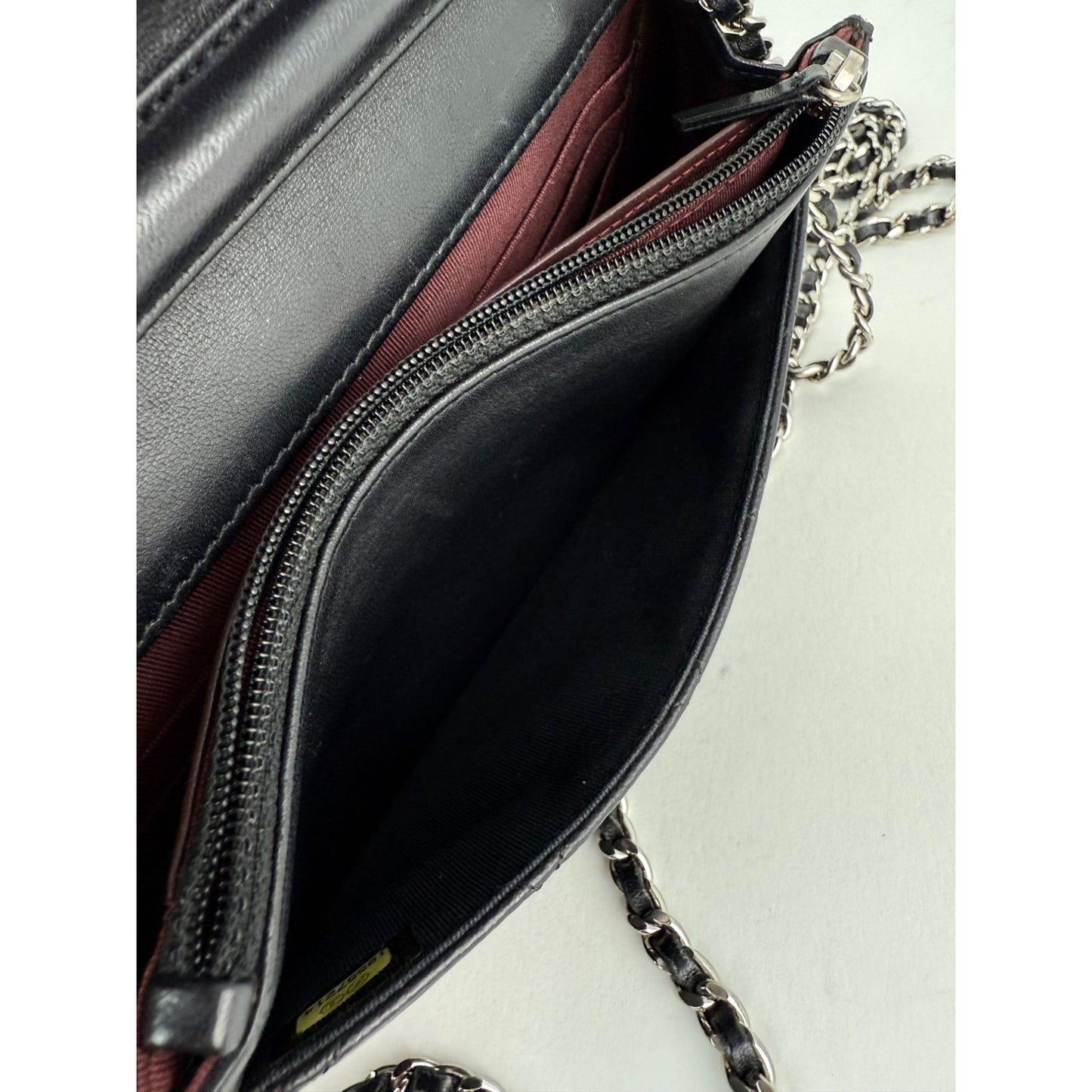 
                  
                    Chanel Black Quilted Smooth Lambskin Wallet on a Chain Clutch Bag
                  
                
