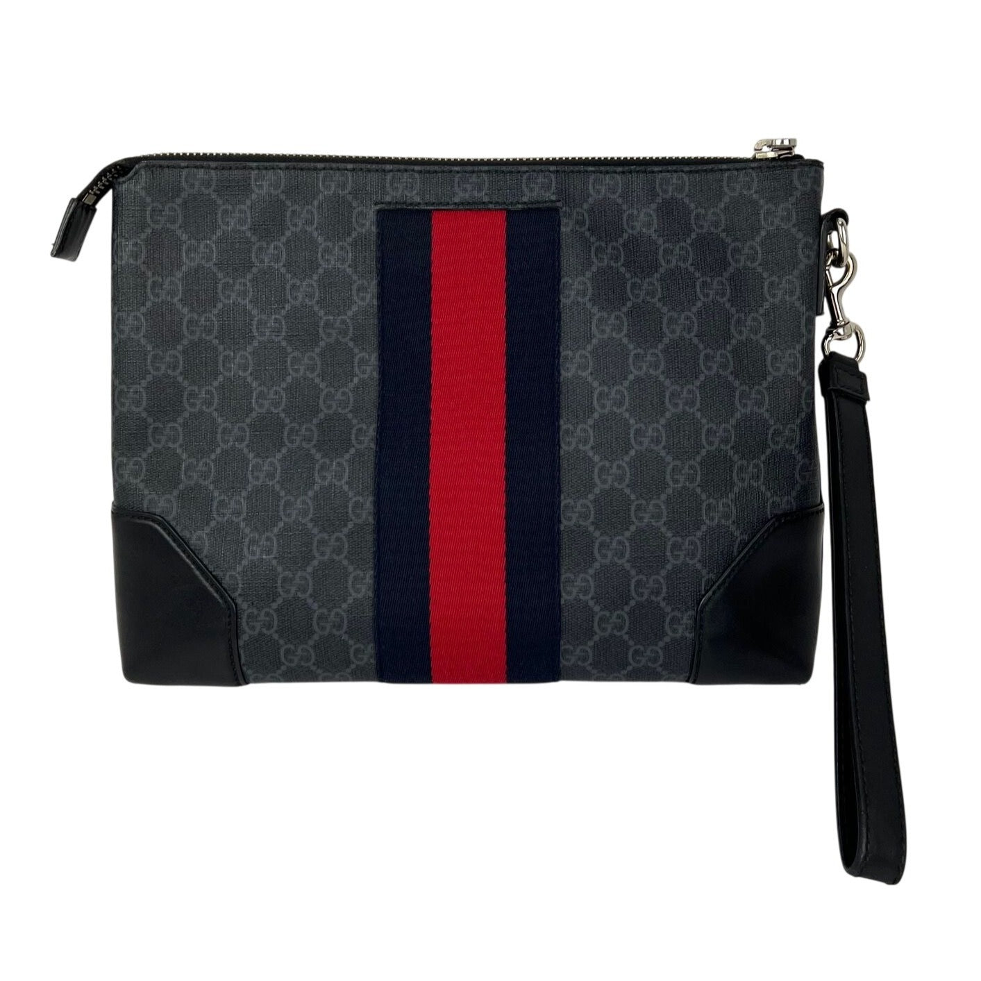 
                  
                    Gucci GG Supreme Web  Pouch Grey Canvas
                  
                