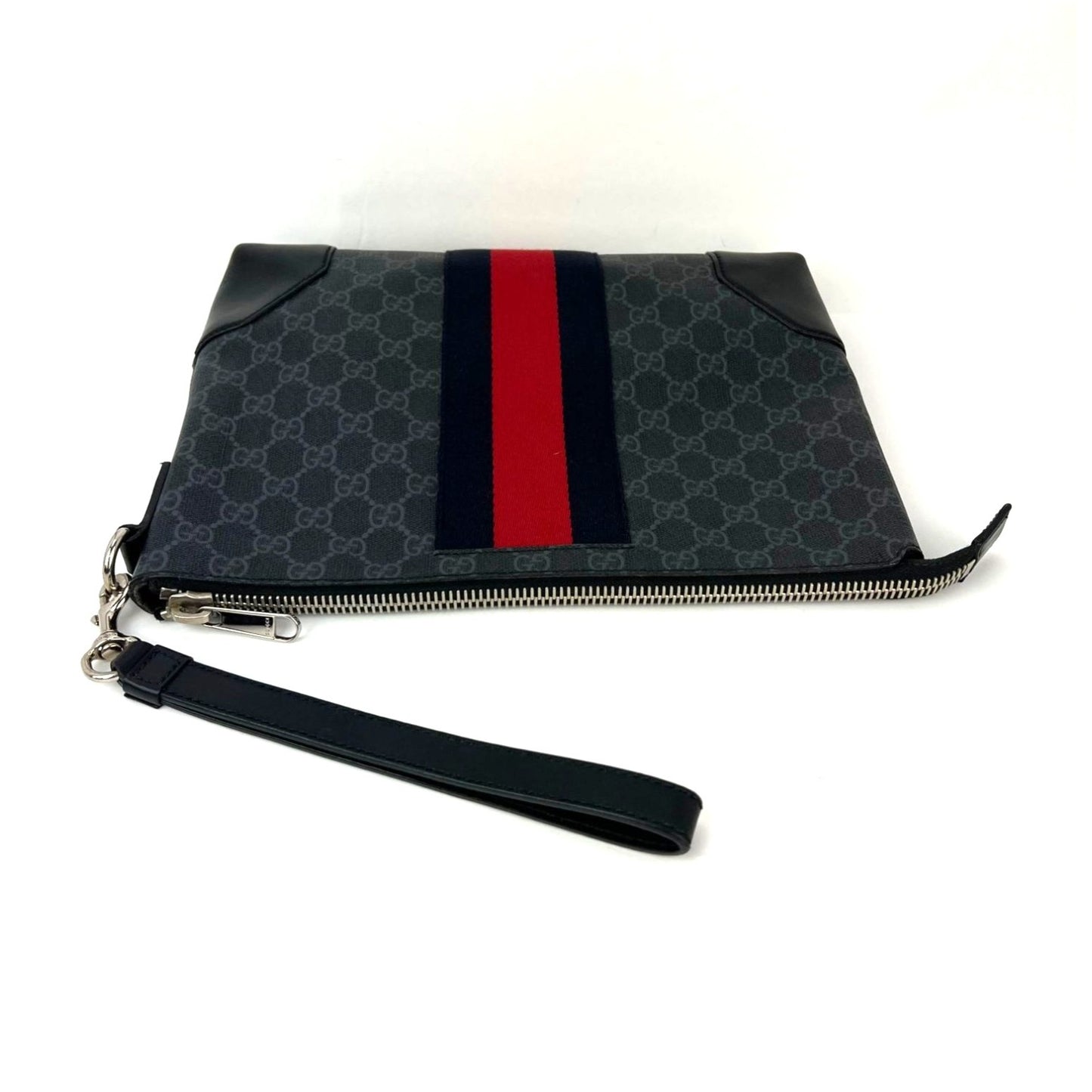 
                  
                    Gucci GG Supreme Web  Pouch Grey Canvas
                  
                