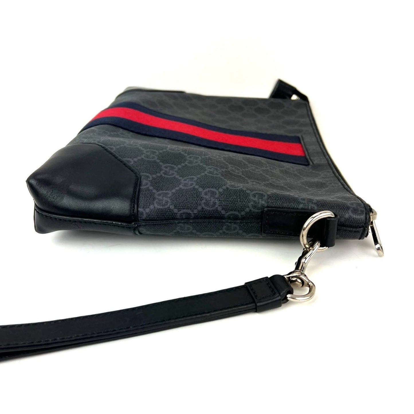 
                  
                    Gucci GG Supreme Web  Pouch Grey Canvas
                  
                