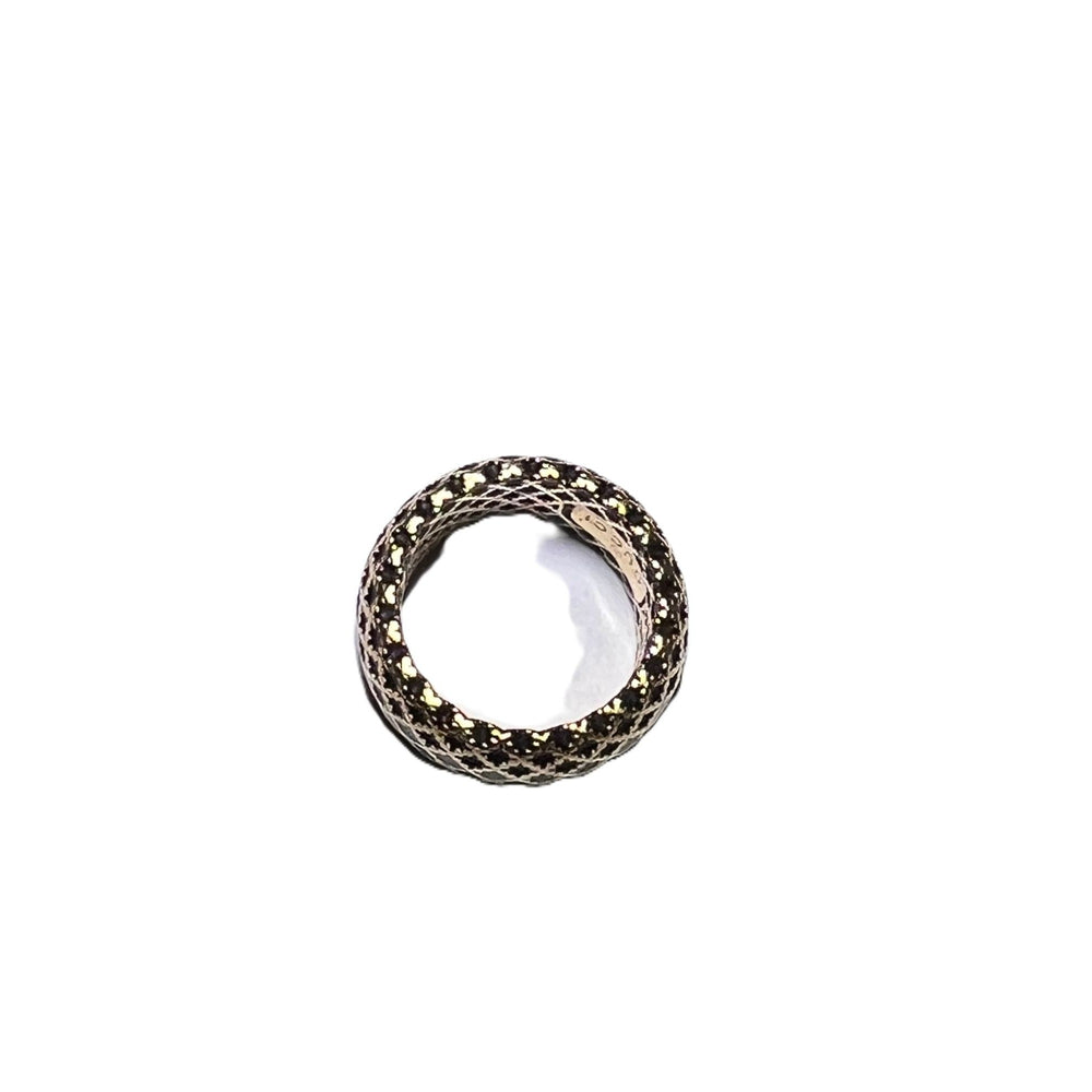 
                  
                    Gucci 18KT Yellow Gold Diamantissima Black Lattice Ring 
                  
                