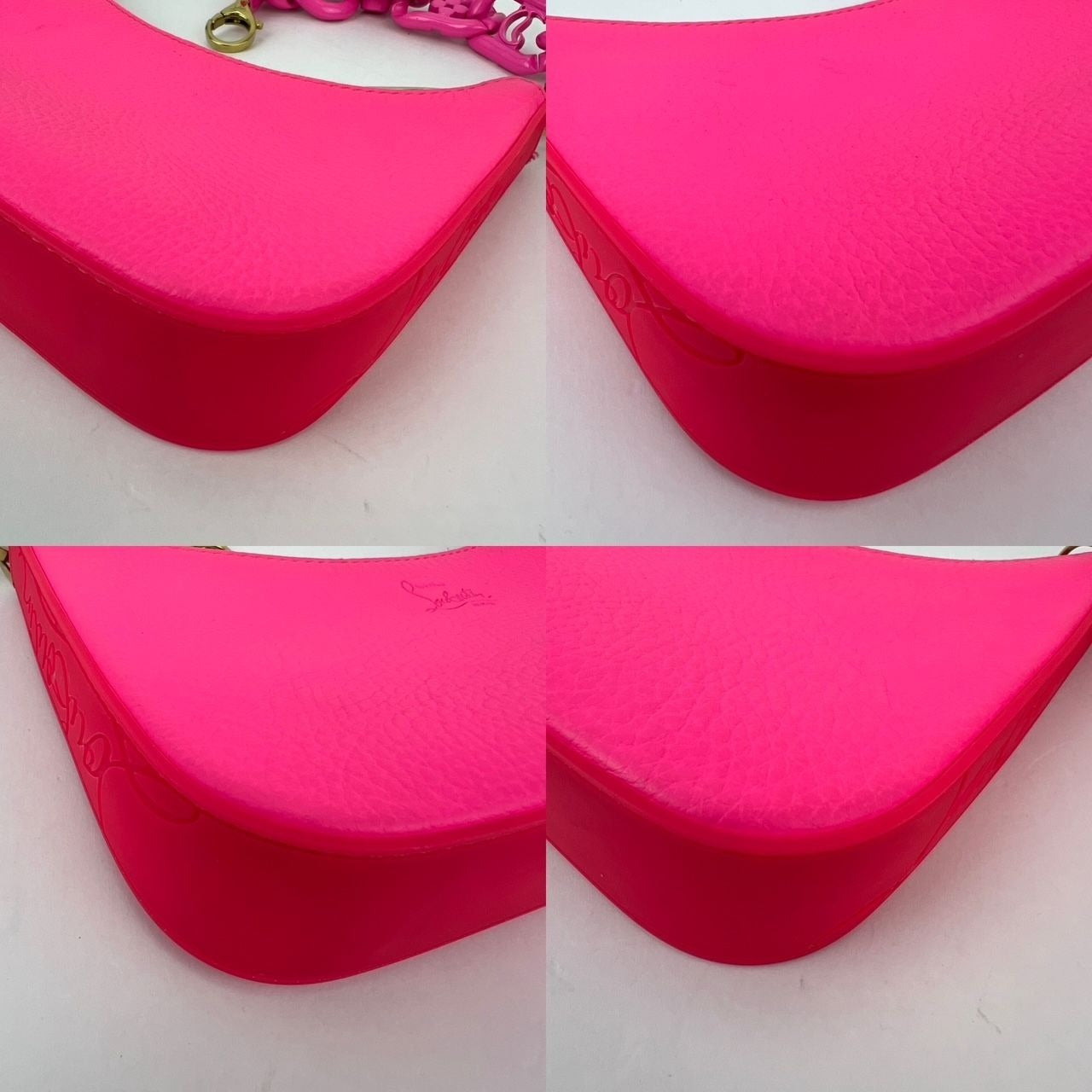 
                  
                    Christian Louboutin Gomme Mini Loubila Pink Chain Leather Shoulder Bag
                  
                