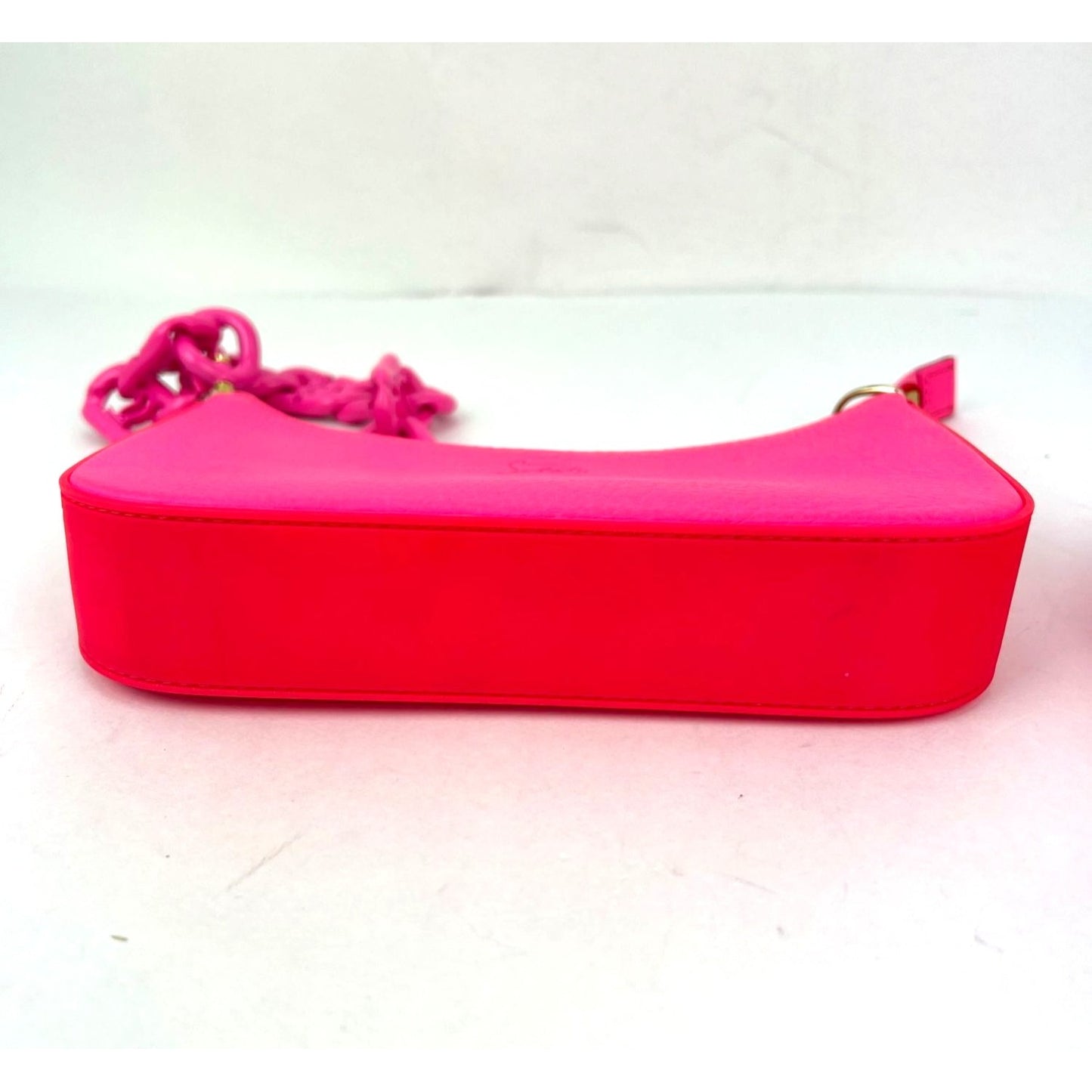 
                  
                    Christian Louboutin Gomme Mini Loubila Pink Chain Leather Shoulder Bag
                  
                