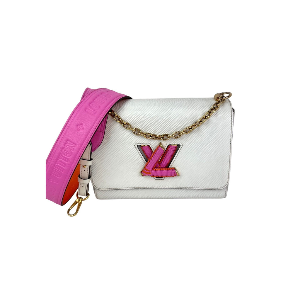 Louis Vuitton Epi White Twist MM Shoulder Bag