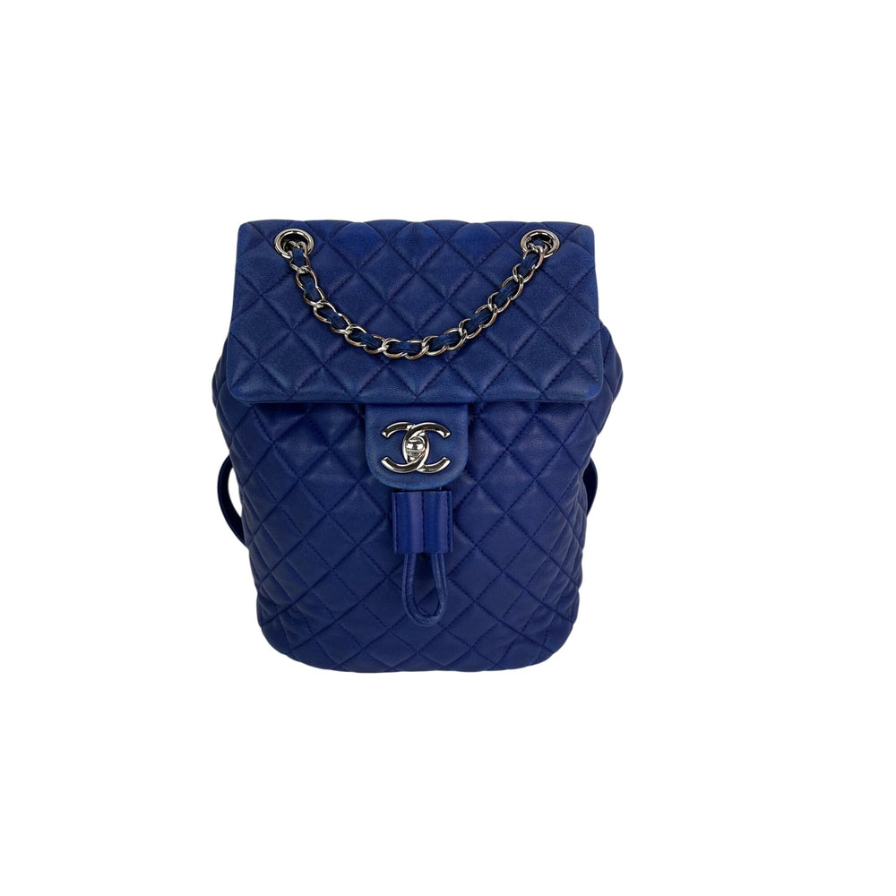 chanel urban spirit mini backpack Chanel Lambskin Quilted Small Urban Spirit Blue Backpack – Debsluxurycloset