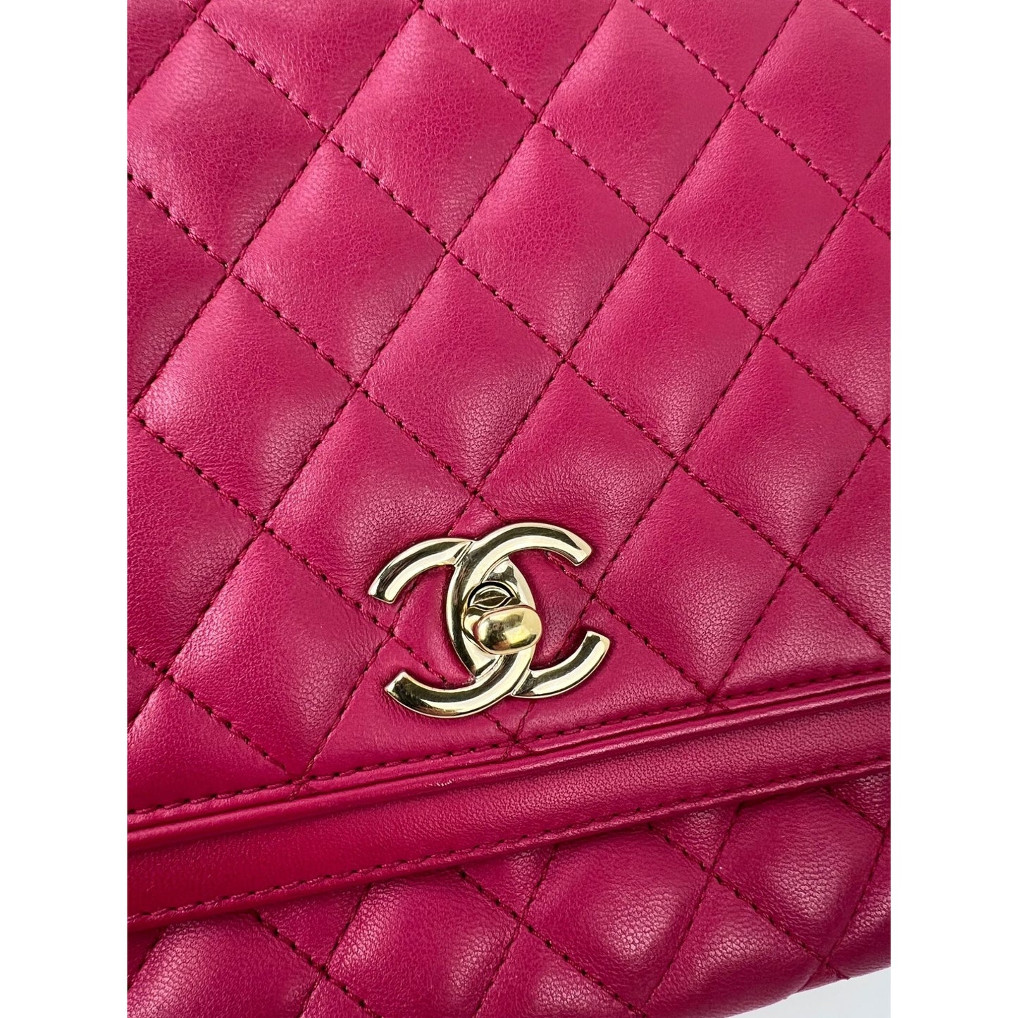 
                  
                    Chanel Lambskin Quilted Lovely Day Medium Pink Flap Crossbody Bag
                  
                