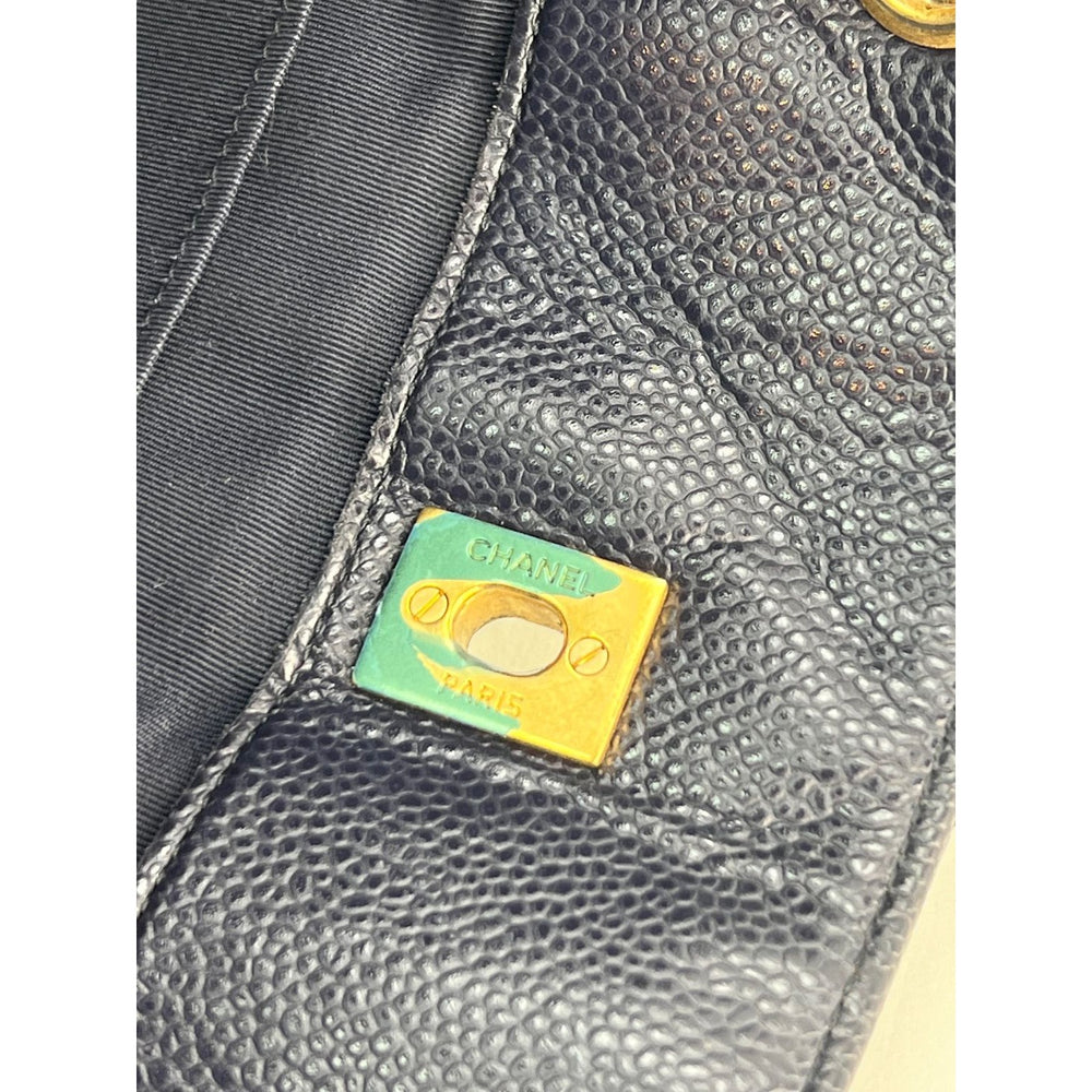 
                  
                    Chanel Caviar Quilted Large Classic Shopping Blue Leather Tote
                  
                