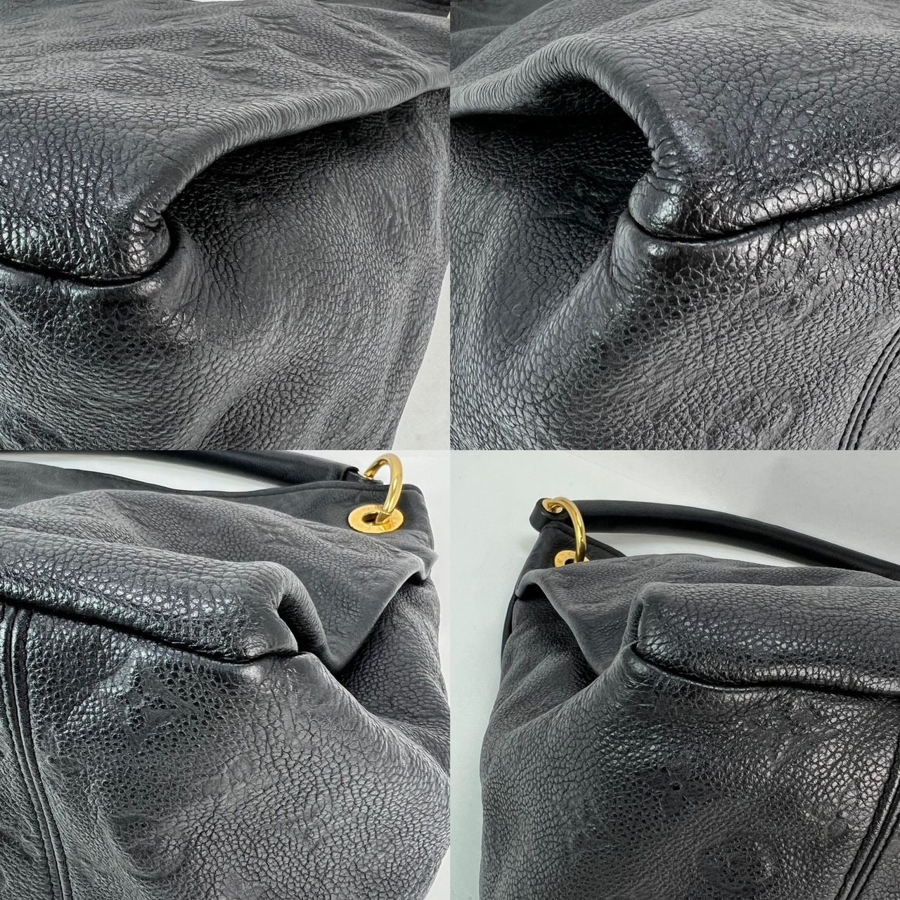 
                  
                    LOUIS VUITTON Artsy MM Monogram Empreinte Black Leather Shoulder Tote Bag
                  
                