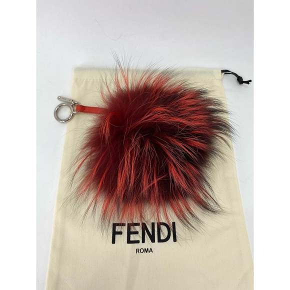 
                  
                    Fendi Red Fur Bag Bugs Leather Key Chain / Bag Charm
                  
                