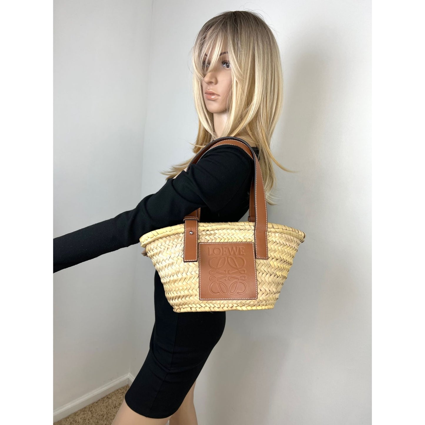 Loewe Small Leather-Trimmed Woven Basket Bag – Debsluxurycloset