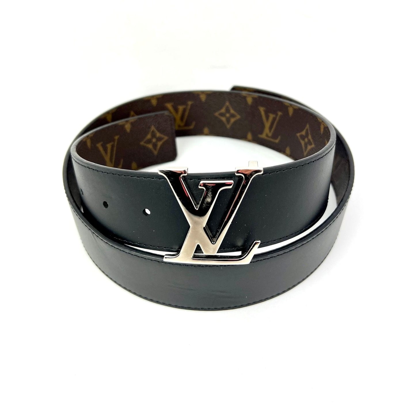 
                  
                    Louis Vuitton Initiales 40mm Black Reversible Monogram Belt 80/32
                  
                