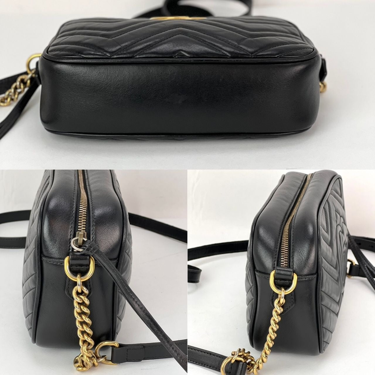 
                  
                    Gucci GG Marmont Small Chain Black Matelasse Leather Crossbody Bag
                  
                