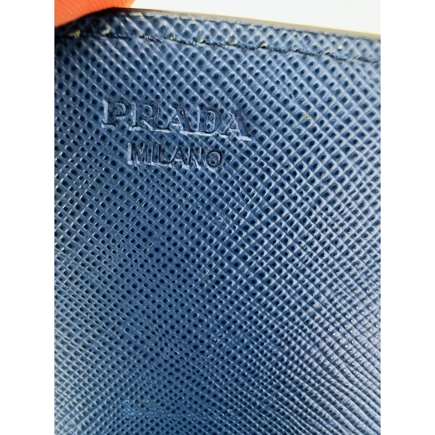 
                  
                    Prada Saffiano Leather Card Holder Blue
                  
                