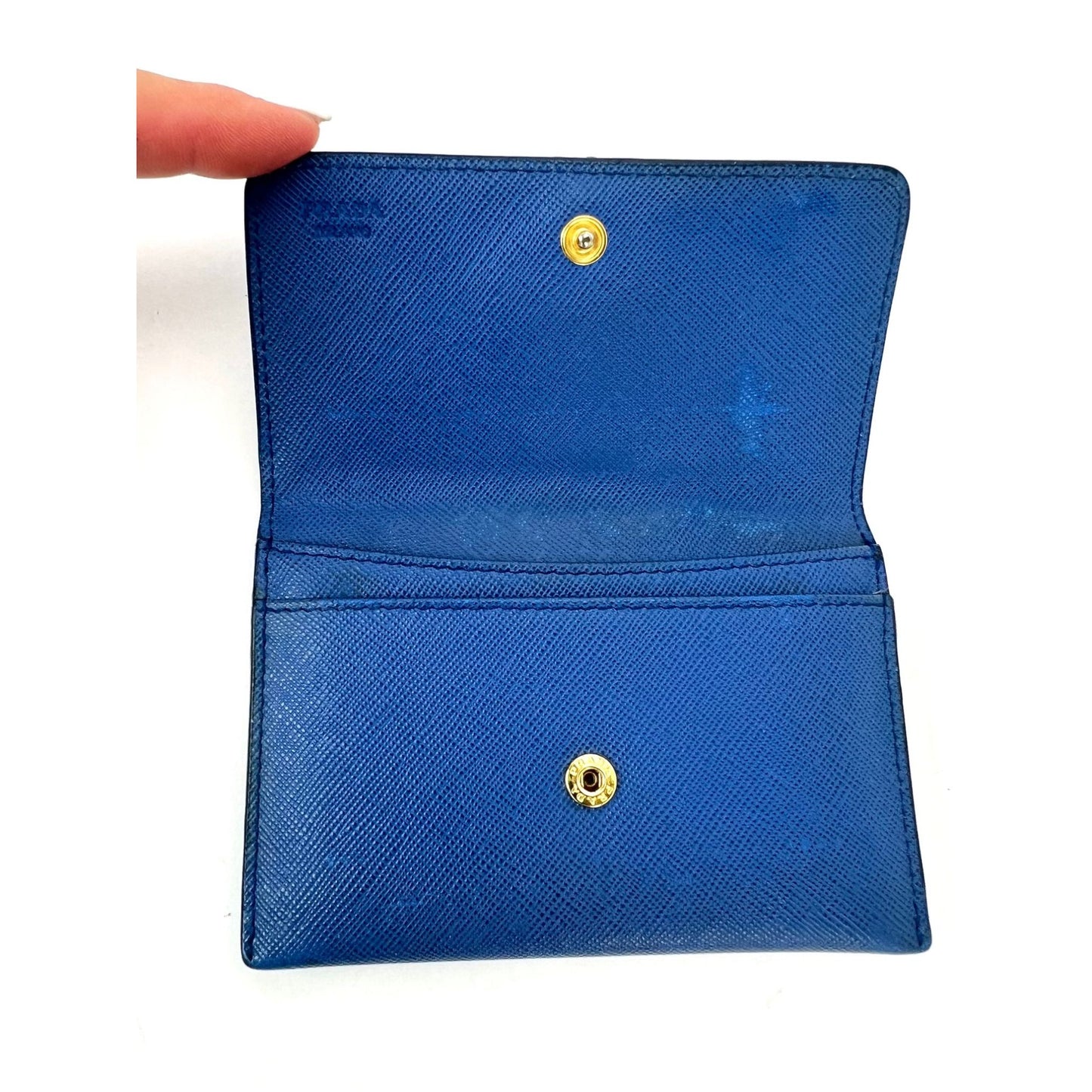 
                  
                    Prada Saffiano Leather Card Holder Blue
                  
                
