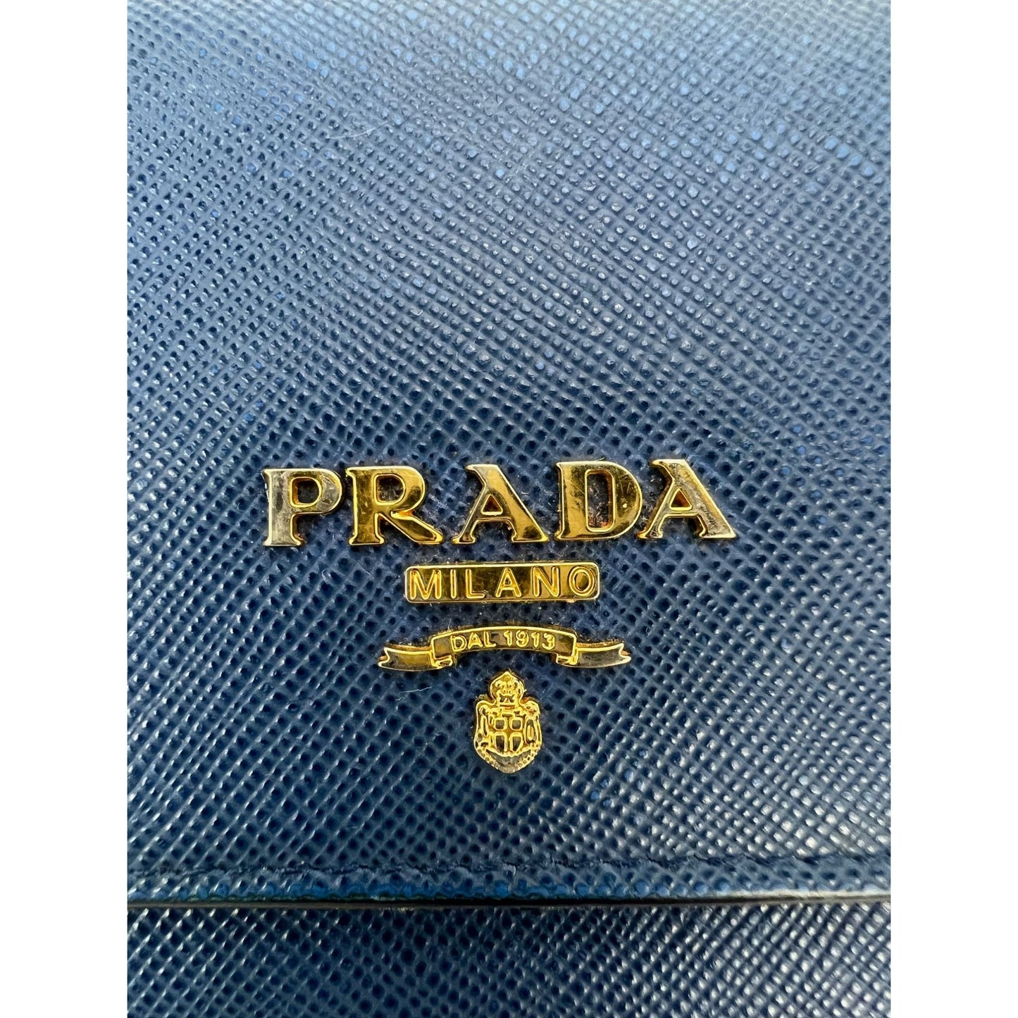 
                  
                    Prada Saffiano Leather Card Holder Blue
                  
                