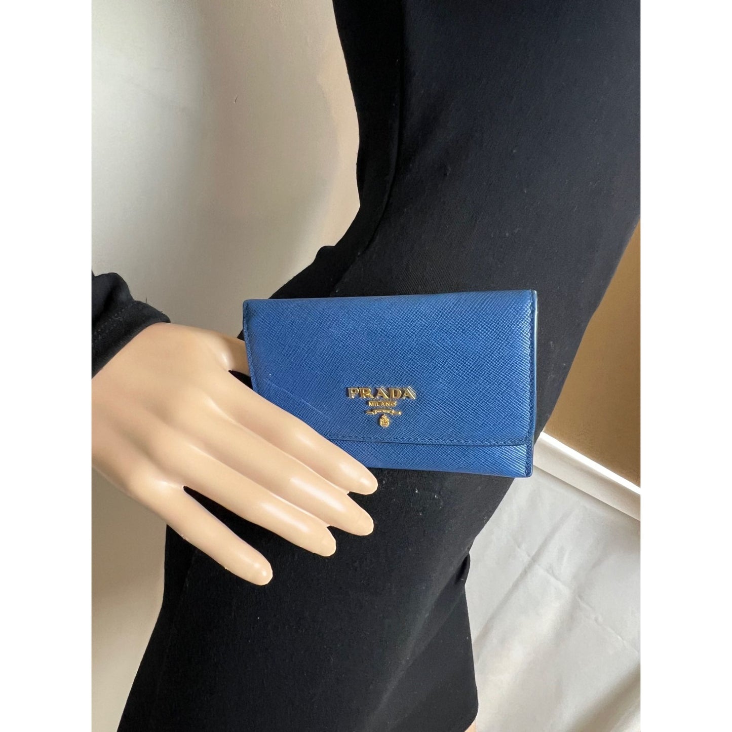 
                  
                    Prada Saffiano Leather Card Holder Blue
                  
                