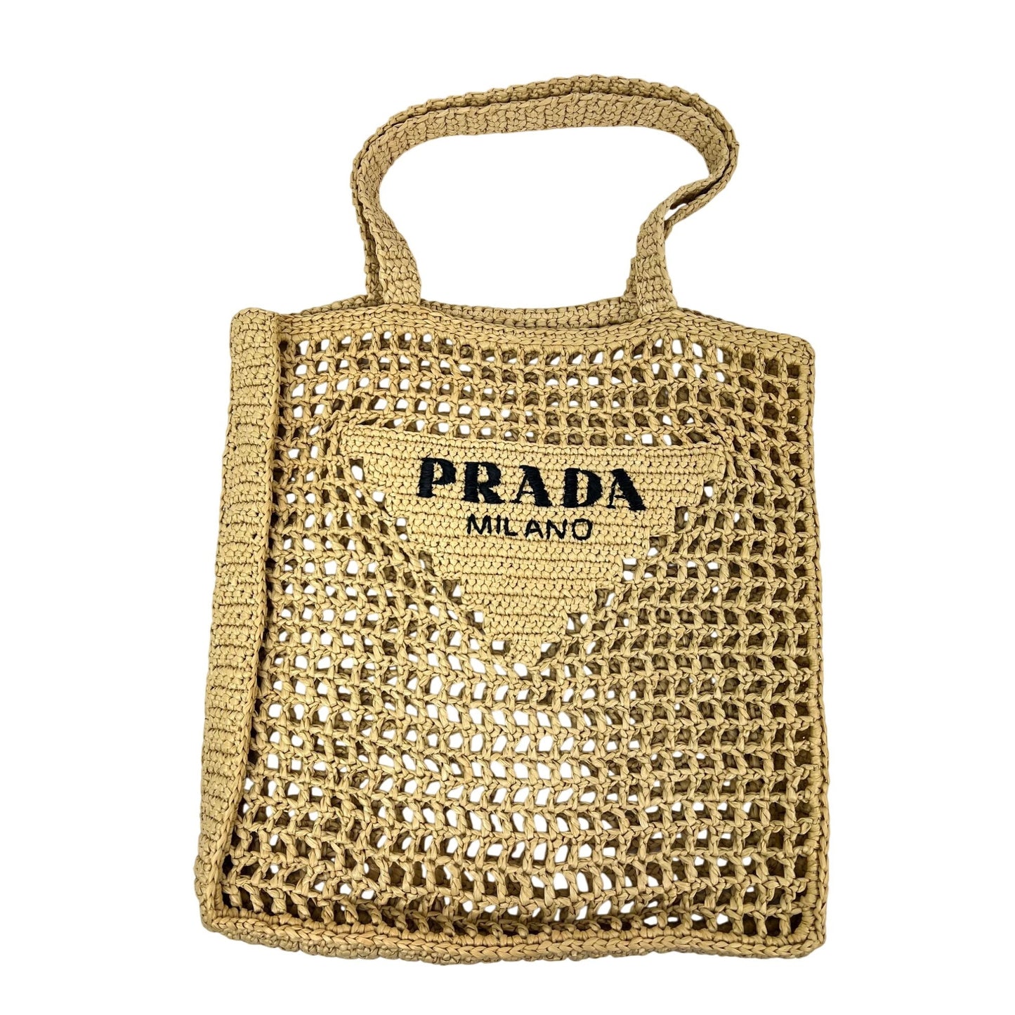 
                  
                    Prada Raffia Crochet Large Tote Bag Natural
                  
                