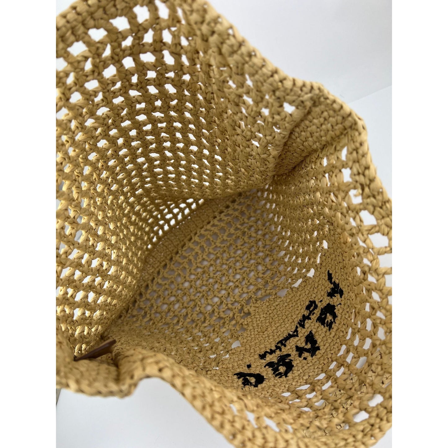 
                  
                    Prada Raffia Crochet Large Tote Bag Natural
                  
                