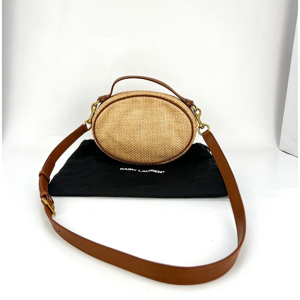 
                  
                    Saint Laurent Raffia Round Camera Beige Shoulder bag
                  
                