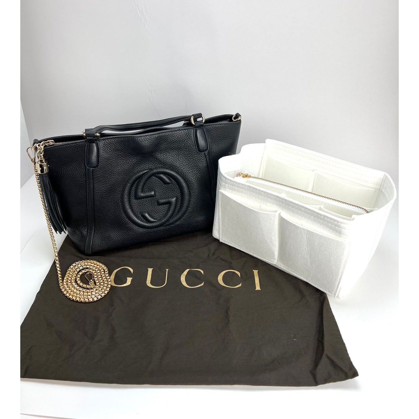 Gucci Soho Convertible Soft Top Handle Bag Leather - ShopStyle