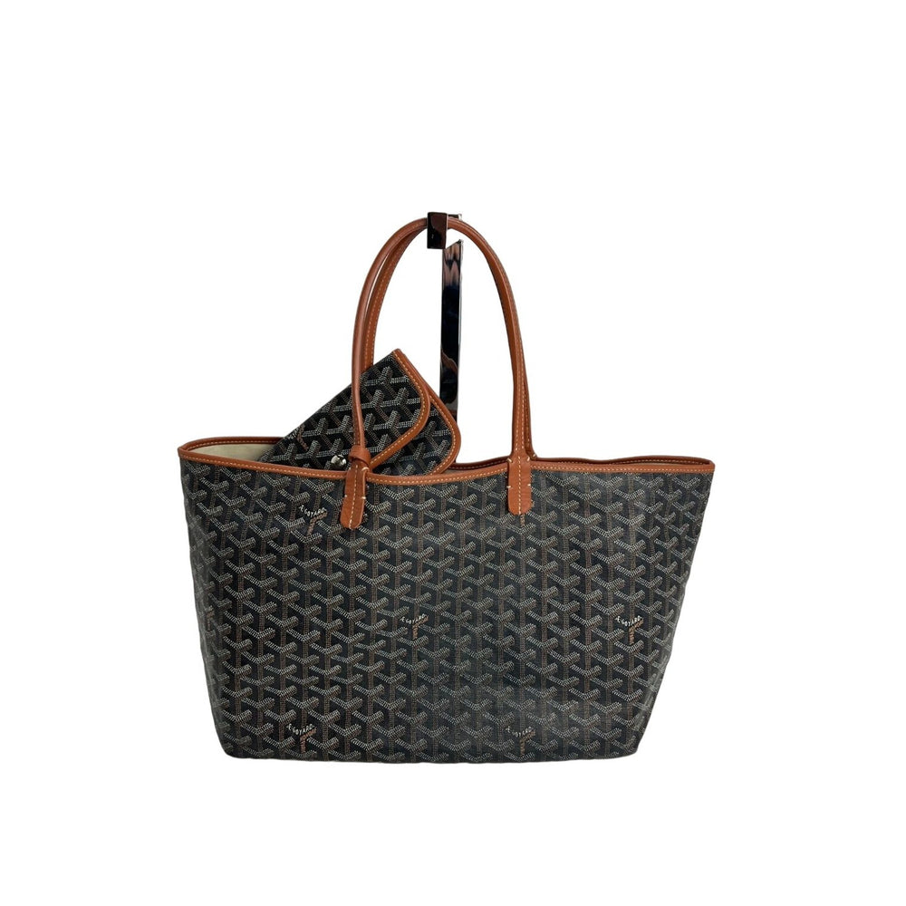 GOYARD St. Louis Goyardine PM Black Tote Bag