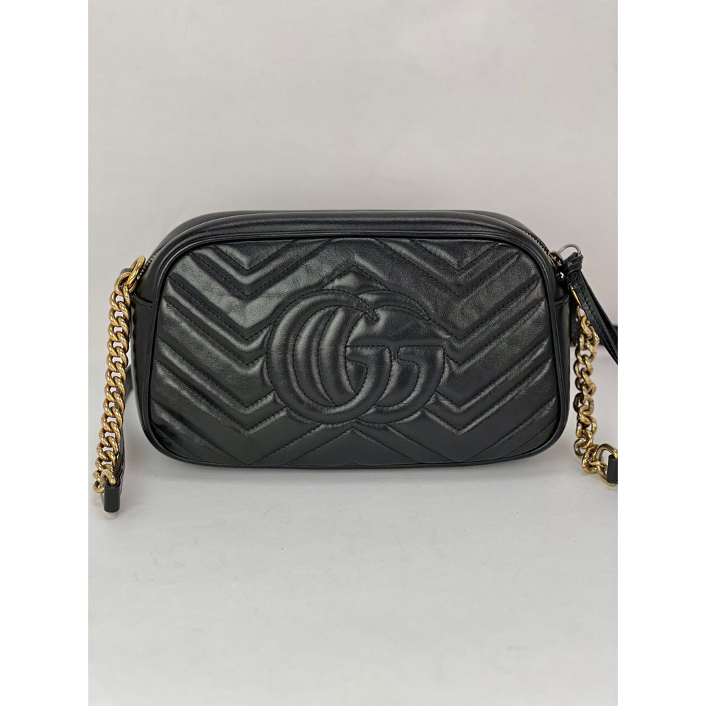 
                  
                    Gucci GG Marmont Small Chain Black Matelasse Leather Crossbody Bag
                  
                