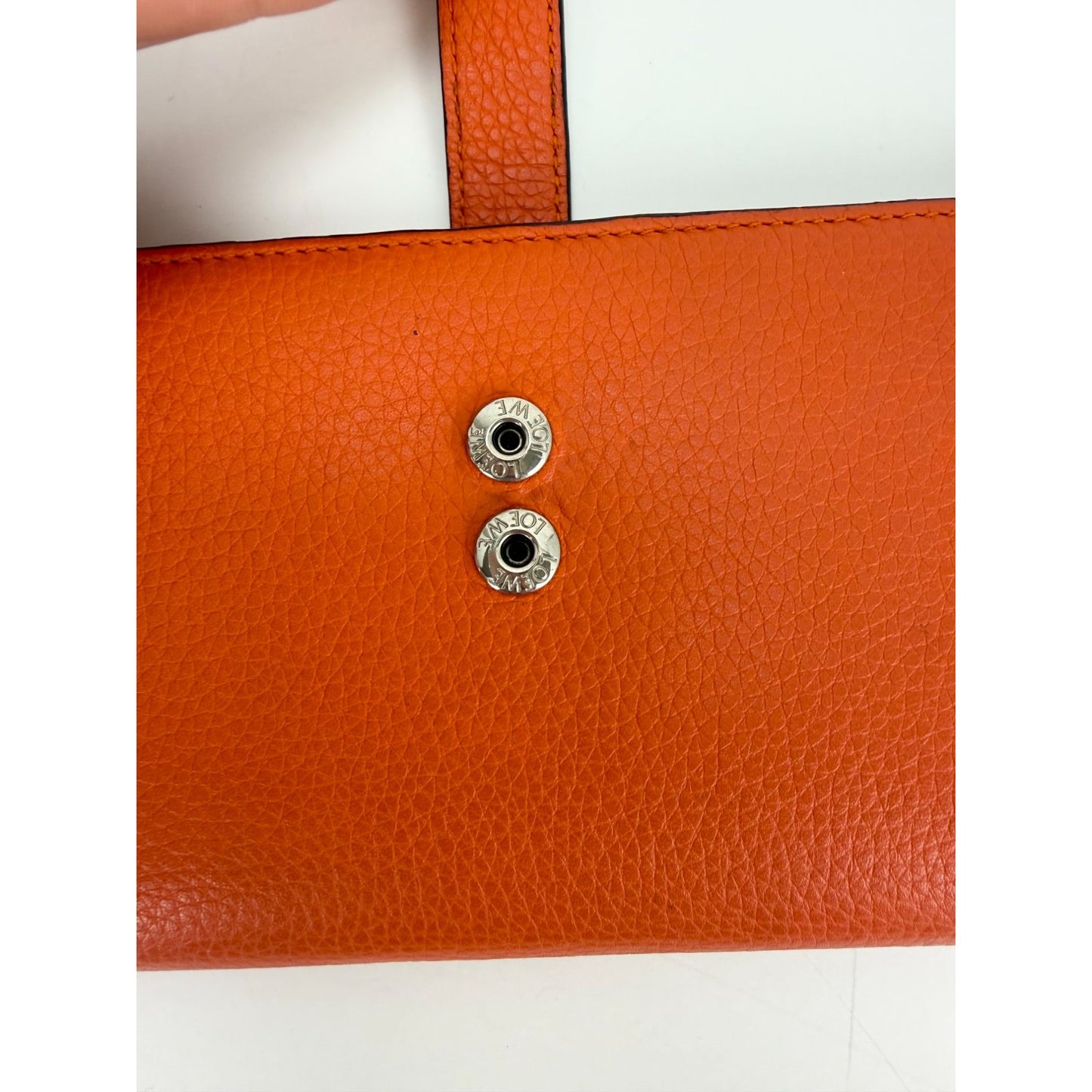 
                  
                    Loewe Grained Calfskin Large Orange Brown Vertical Wallet
                  
                