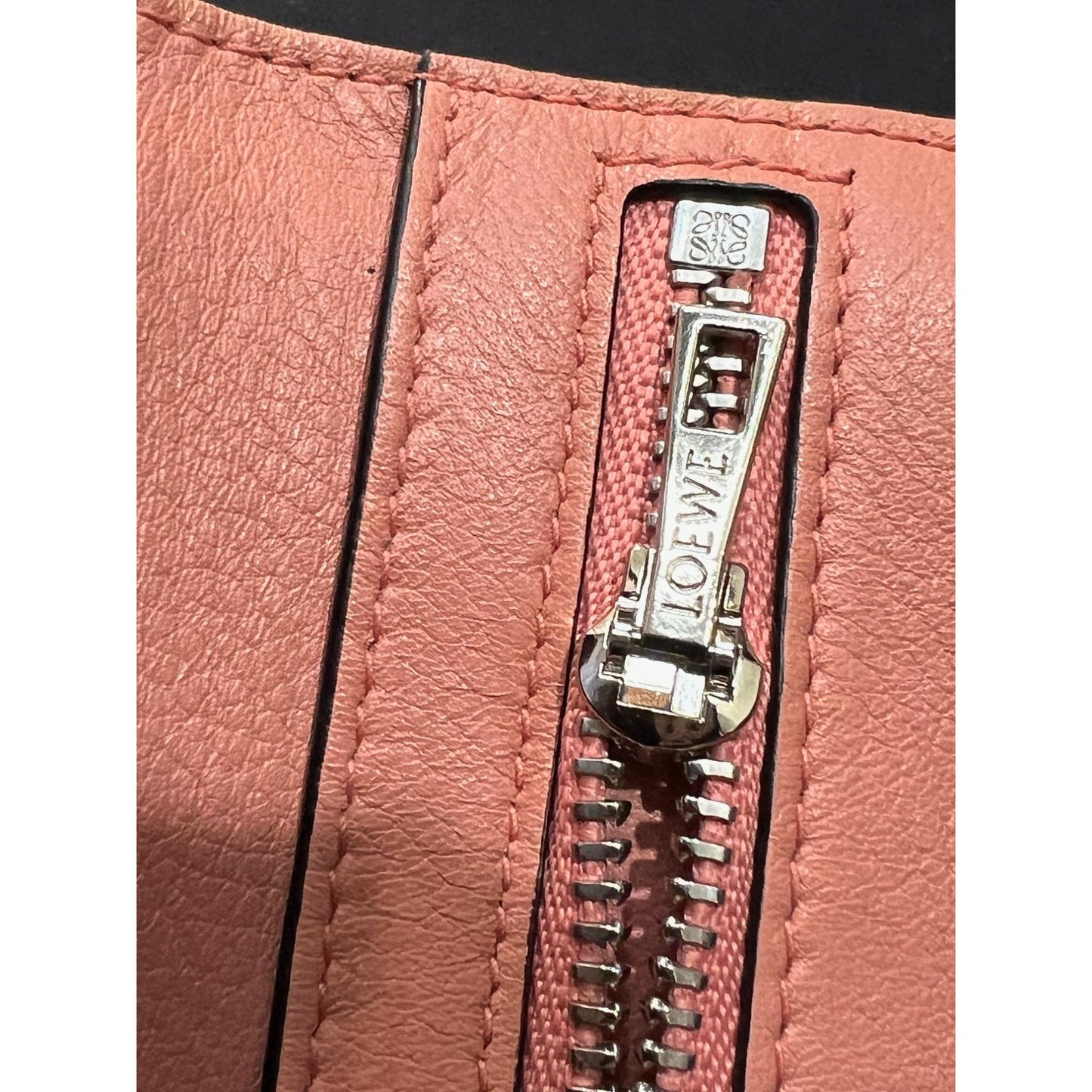 
                  
                    Loewe Grained Calfskin Large Orange Brown Vertical Wallet
                  
                