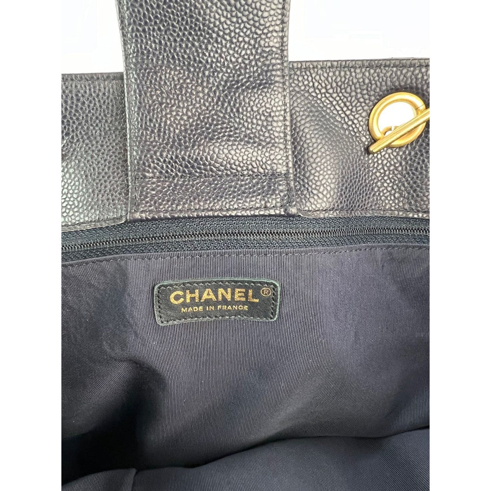 
                  
                    Chanel Caviar Quilted Large Classic Shopping Blue Leather Tote
                  
                