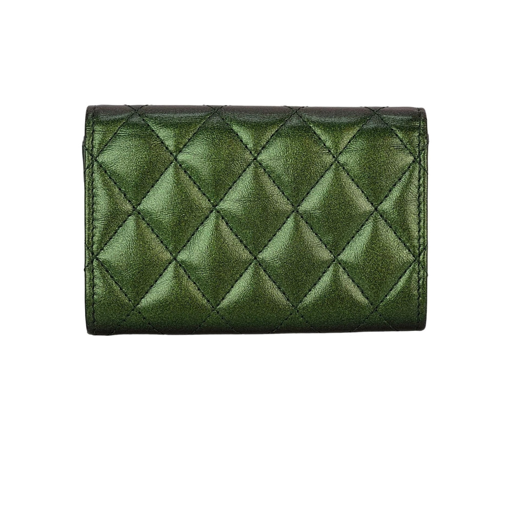 
                  
                    CHANEL Quilted Reissue Small Leather Flap Card Holder Iridescent Green Wallet
                  
                