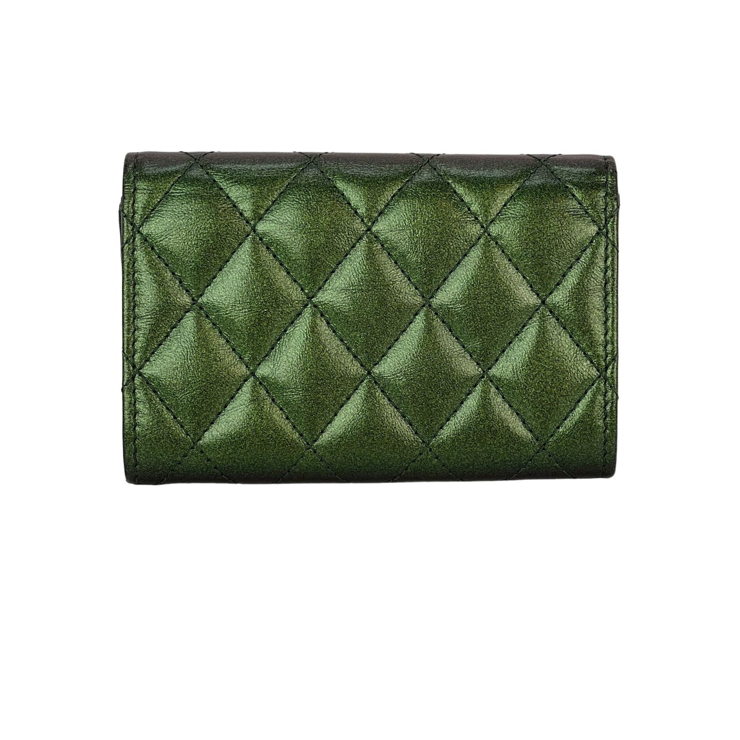 
                  
                    CHANEL Quilted Reissue Small Leather Flap Card Holder Iridescent Green Wallet
                  
                