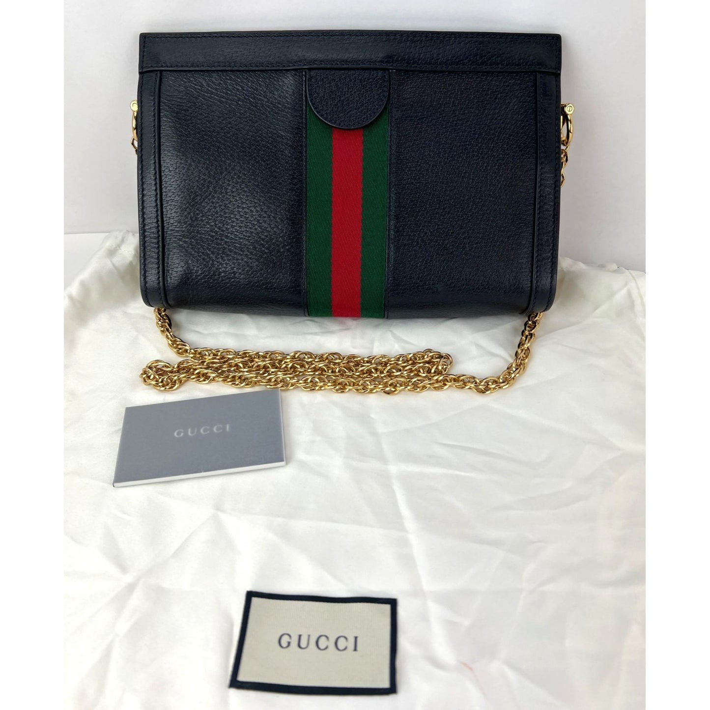 
                  
                    Gucci  Ophidia Leather Web Shoulder Bag
                  
                