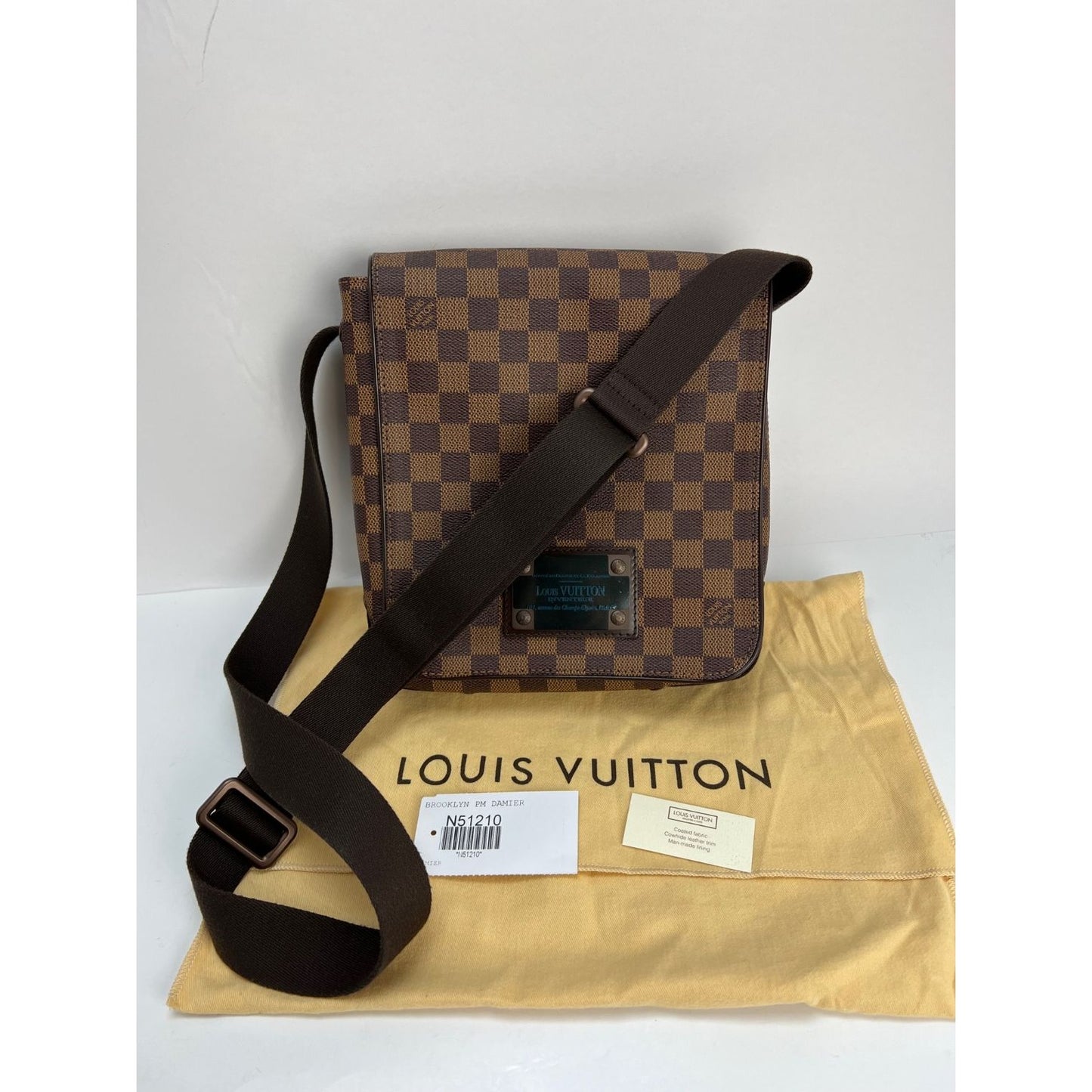 Louis+Vuitton+Brooklyn+Messenger+Bag+PM+Brown+Leather for sale online
